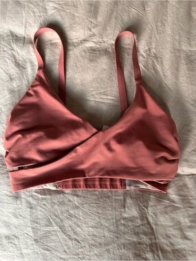 Lululemon Pink Wrap Front Sports Bra Size 6